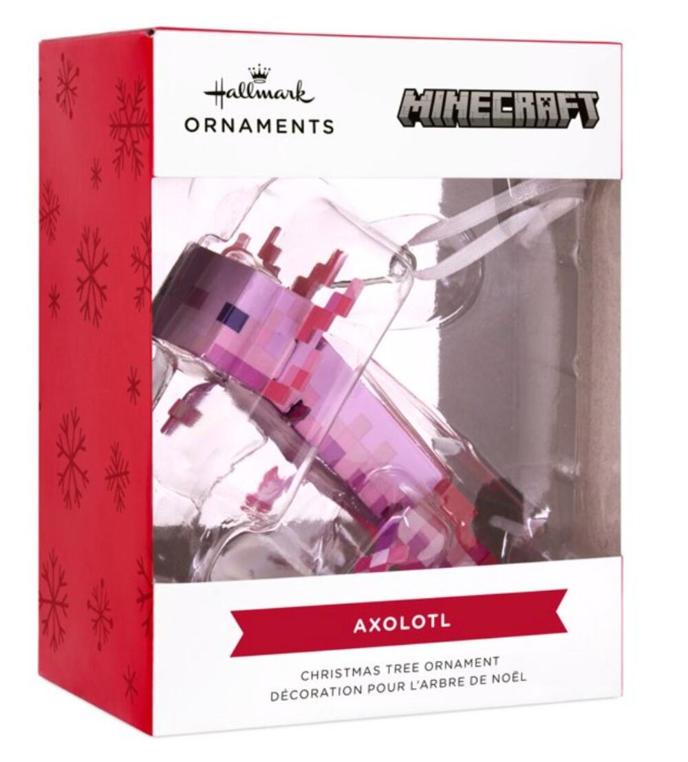 Hallmark Minecraft Axolotl Christmas Ornament